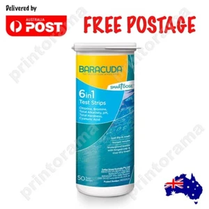 Baracuda Genuine Pool Test Strips 6 in 1 50 Piece Smart Dose WC000134 - Picture 1 of 3