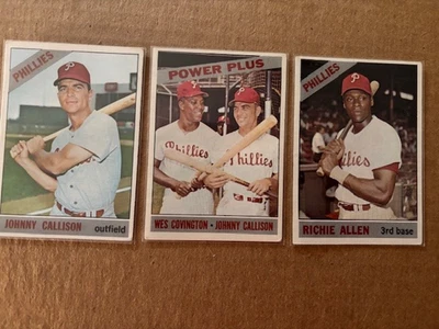 1966 Topps  Phillies Richie Allen Johnny Callison cards good condition - Image 1 of 4