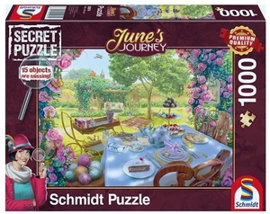 NEW Schmidt  Jigsaw Puzzle 1000 Pieces June's Journey Tea in the Gard 12+ Ages - Picture 1 of 2