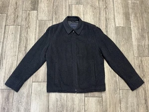 Banana Republic Jacke Herren Medium schwarz Wollmischung Reißverschluss vorne Freizeit Mantel - Bild 1 von 6