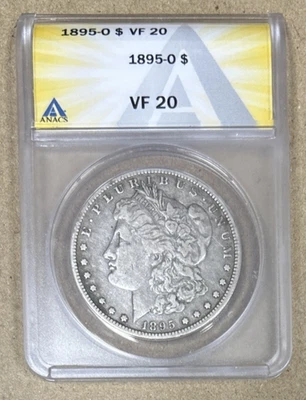 Dólar Morgan 1895 O $1 ANACS VF20 Foto 1 de 4