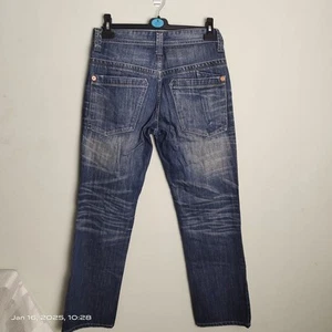 Pantalones de mezclilla para hombre NEXT rectos desgastados azul oscuro 30R cónicos - Imagen 1 de 8