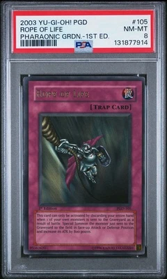 2003 Yu-Gi-Oh! Rope Of Life Pharaonic Guardian PGD 1st Edition Ultra Rare PSA 8 - Image 1 of 2