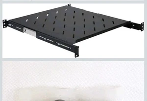 Aeons 1U 19-inch Sliding Rack Server Shelf Vented 4 Post Rack Mount 20" Shelf - Afbeelding 1 van 4