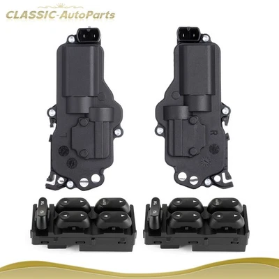 FL FR Window Switch Door Lock Actuators For 2002-2005 Ford F-350 Super Duty - Image 1 of 4