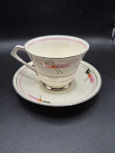 Rare Paragon Art Deco c.1935 Porcelain Cup & Saucer - Picture 1 of 3