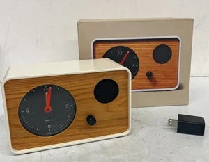 OneClock Minimalist Bedroom Analog Waking Alarm Clock, White Oak, Loose Wood - Picture 1 of 6