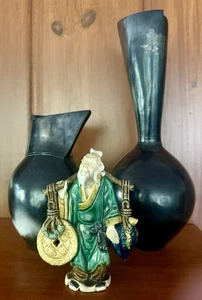 Antike chinesische Tang Sancai Porzellan Arhat Damo Bodhidharma Dharma Statue - Bild 1 von 14