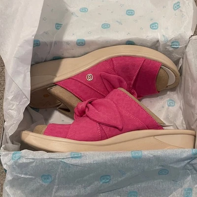 Sandalias para mujer Bzees Smile rosa mono malla con lazo talla 9M cómodas Foto 1 de 4