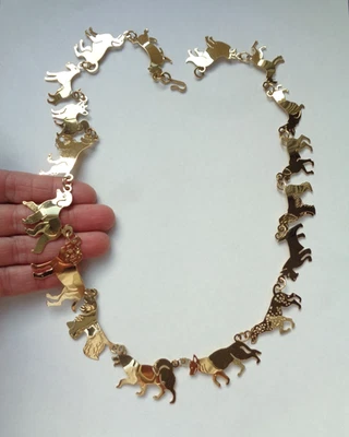 Collar de eslabones Wild Bryde tono dorado de múltiples razas para perro Foto 1 de 4