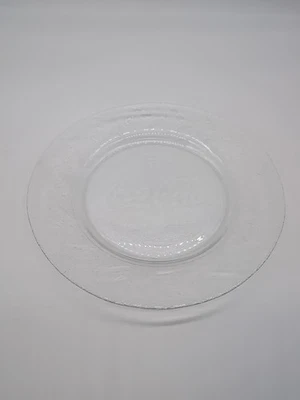 Vintage Coca-Cola Dinner Plate Clear & Frosted Glass Embossed 10 Inch Coke Plate - Image 1 of 4