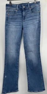 American Eagle MEDIUM BRIGHT INDIGO Women's Next Level Bootcut Jean, US 6 Reg - Picture 1 of 4