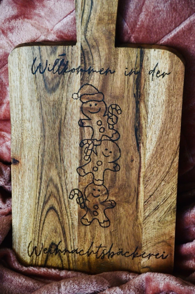 Holz Schneidebrett Lebkuchen Weihnachtlich Deko - Bild 1 von 1