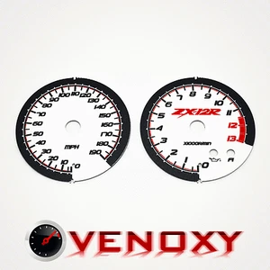 Kawasaki ZX-12R Ninja 2002-2006 MPH Aftermarket White Gauge Faces - Picture 1 of 1
