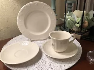 Lenox Casual Elegance Salad Plate, 2 Saucers, Cup, ALL NEW Freezer To Table - Picture 1 of 5