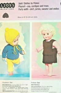 Vintage Knitting Pattern*Baby Doll Outfit/Clothes*Jacket*Hat*Skirt*Sweater*Etc - Picture 1 of 1