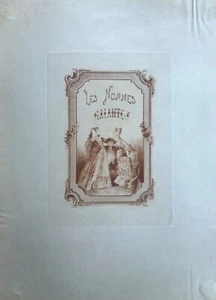 JULES CHAUVET GRAVURE FRONTISPICE LES NONNES GALANTES 1882 EROS - Picture 1 of 2