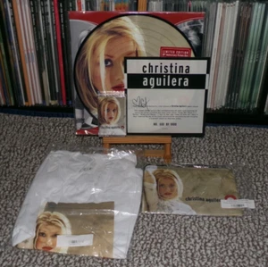 CHRISTINA AGUILERA SIGNED CERTIFICATE # 680 LP BOXSET T-SHIRT ZIPPER POUCH LOVE - Picture 1 of 22
