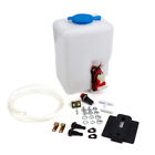 12V UTV Windshield Washer Bottle Universal Tank Pump Wiper System Reservoir Kit