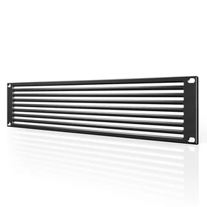 Rack Panel Accessory Vented 2U Space for 19” Rackmount, Premium Black Aluminum - Picture 1 of 5