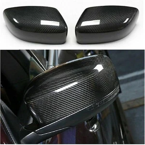 Pair Stick On Dry Carbon Fiber Side Mirror Cover For Maserati Quattroporte 13-16 - Picture 1 of 5