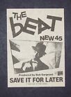 The English Beat Save It For Later 1982 Mini Poster Type Ad, Promo Advert var.2