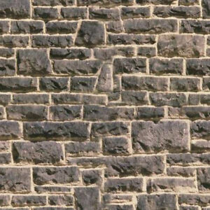 8  SHEETS   BRICK stone wall 20x28cm OO gauge Embossed LANDSCAPE paper textured 