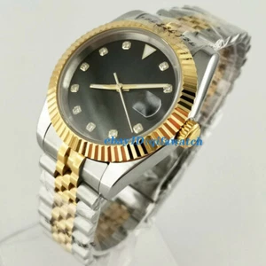 39mm black dial Miyota 8215 Automatic Women Watch sapphire glass golden Jubliee - Picture 1 of 7