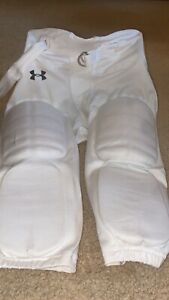 Under Armour Heat Gear Youth Football Pants Padded YLg White Performance Apparel