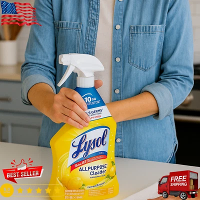 Spray limpiador multiusos Lysol, limpiador de baño de cocina, aroma a brisa de limón Foto 1 de 4