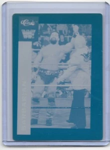 1/1 THE BARBARIAN WWF 1991 CLASSIC PRINTING PRESS PLATE WRESTLING CARD WF 1 OF 1 - Picture 1 of 2
