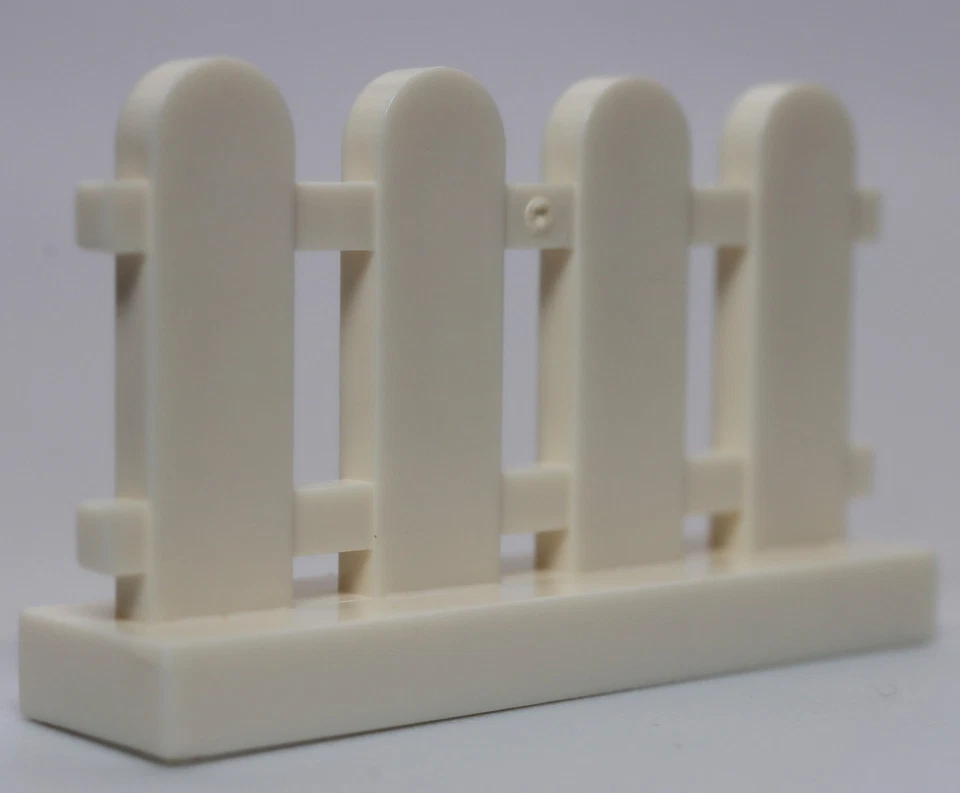 Lego 2 x белый Paled забор для пикета 1 x 4 x 2 - Изображение 1 из 1