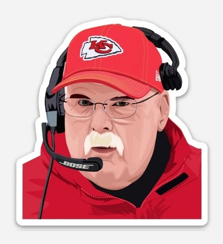Andy Reid Coach Kansas City Chiefs MAGNET - NFL Football KC AFC Patrick Mahomes Cover