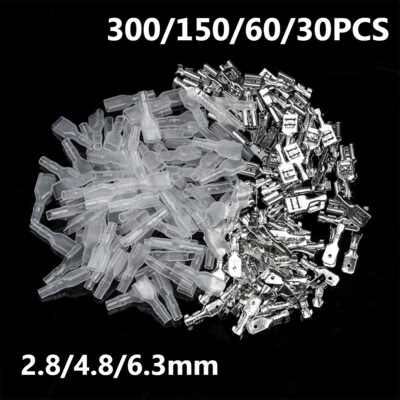 300x Assorted Insulated Electrical Wire Terminal Spade Crimp Connectors Set Kit - Image 1 of 4