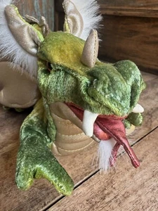 Folkmanis Handpuppe grüner Drache Beanie Spielzeug - Bild 1 von 8