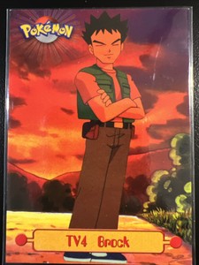 1999 Pokémon Card - Brock TV4 - Black Logo - Topps Series 1 NM
