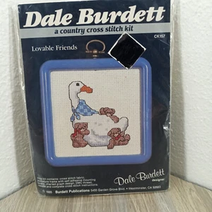 Kit punto de cruz Dale Burdett 1985 Lovable Friends aguja artesanía - Imagen 1 de 10