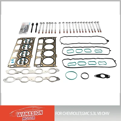 Juego de juntas de culata pernos de culata para Chevy Suburban GMC Yukon Sierra 14-20 5,3 V8 OHV Foto 1 de 4