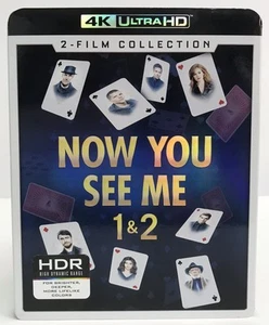 Now You See Me 1 & 2 Film Collection (4K ULTRA HD Blu Ray) 2 Disc With Slipcover - Picture 1 of 8