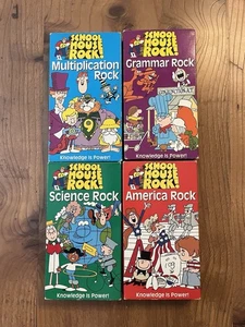 Schoolhouse Rock VHS 4 Grammar Science Multiplication America Rock FULLY TESTED - Picture 1 of 8