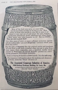 1920 The Associated Cooperage Industries of America - Wooden Barrel Ad - Picture 1 of 1