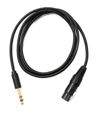 Audio Kabel 150 cm XLR 3 polig Buchse zu 6.35 mm Klinke Stecker AUX Adapter - Bild 1 von 4