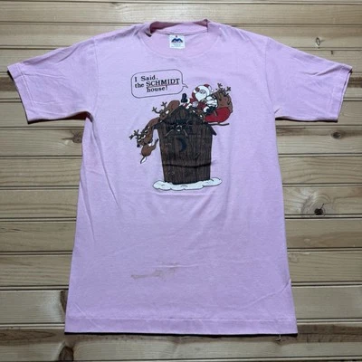 Camisa Parodia Casa Vintage Años 80 Cómic Divertida Dibujos Animados “SCHMIDT” Talla Mediana Foto 1 de 4