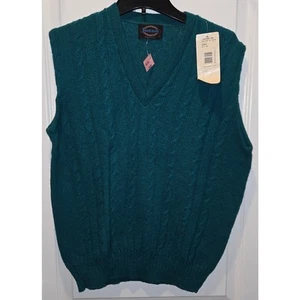 Vintage Dead Stock Jantzen Woll Pullover Weste Grün Gr. L - Bild 1 von 4