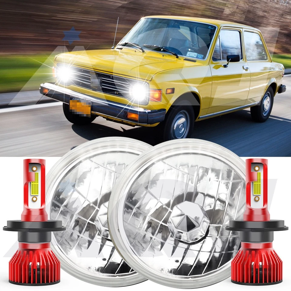 For Fiat Strada 1979-1982 7" Inch Round Head Light Sealed Beam Glass Housing - Изображение 1 из 4