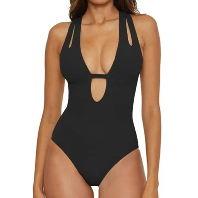 Nuevo con etiquetas Traje de baño Becca Swim negro de una pieza talla pequeña Foto 1 de 4