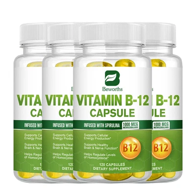 Vitamina B12 Metilcobalamina 1000mcg Energía, Estado de ánimo y Apoyo al Sistema Nervioso Foto 1 de 4