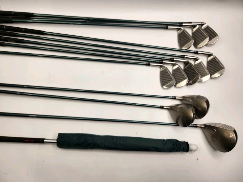 Taco de golfe Tour Edge SP1 Plus feminino conjunto de 11 destro 4-9 PW e SW + guarda-chuva - Imagem 1 de 4