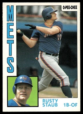 1984 O-Pee-Chee Rusty Staub New York Mets #224 - Image 1 of 2