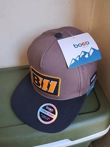 Cappello tecnico camionista Boco Gear Snapback Flat Bill traspirante marrone nero - Foto 1 di 10